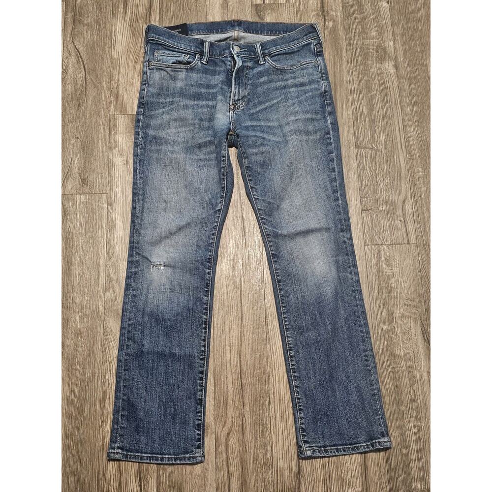 Abercrombie & Fitch Jeans Mens 31x28** Blue Straight Fit Stretch Denim Preppy